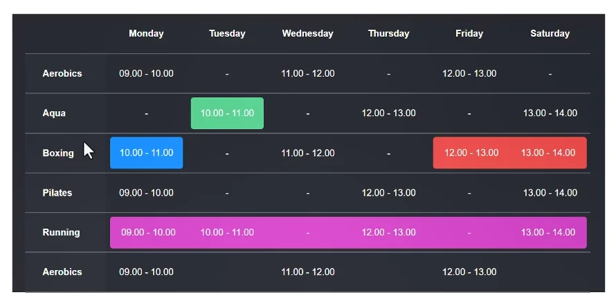 WP-Table-manager-4-作息表表格格式