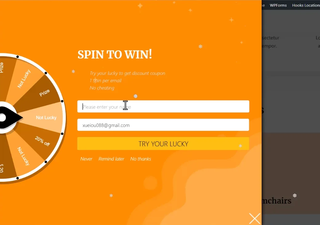 woocommerce-lucky-wheel-13-展示效果