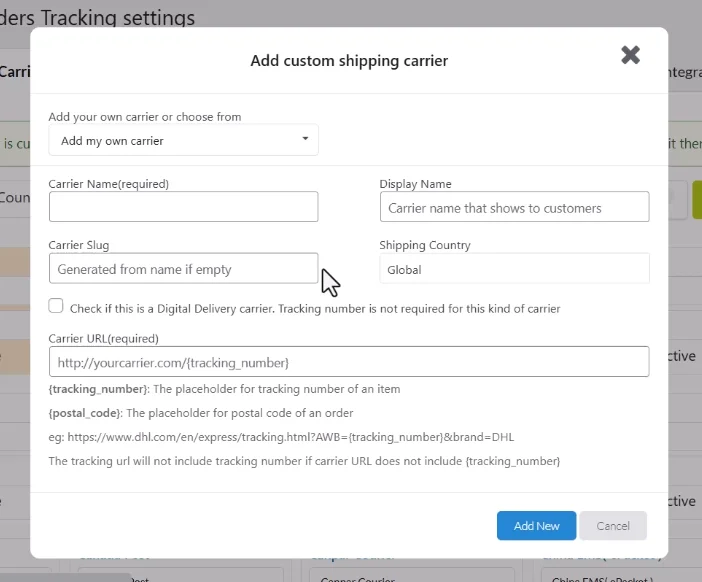 woocommerce-orders-tracking-5-添加其他物流公司