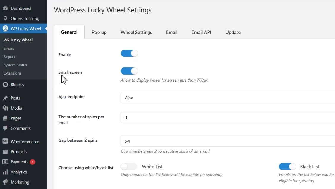 woocommerce-lucky-wheel-3-基础设置